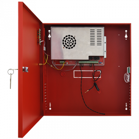 Detectie incendiu - Sursa de alimentare EN 54-4, 27.6V/9.2A, cutie metalica cu loc acumulatori 2x17Ah/12V - PULSAR EN54C-10A17