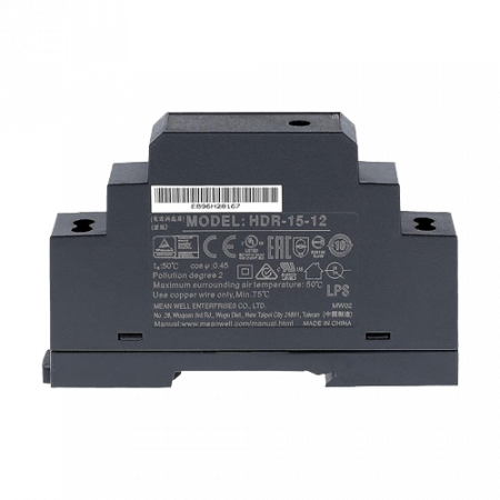 Sursa de alimentare in comutatie, 12V / 1.25A, sina DIN - MEAN WELL HDR-15-12 [1]