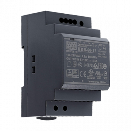 Surse de alimentare si UPS - Sursa de alimentare in comutatie, 12V / 4.5A, sina DIN - MEAN WELL HDR-60-12
