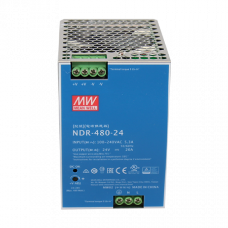 Sursa de alimentare in comutatie, 24V / 20A, sina DIN - MEAN WELL NDR-480-24 [2]