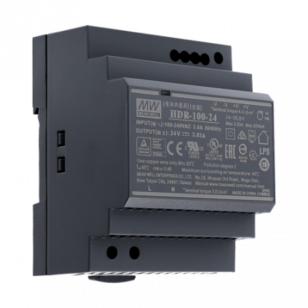 Surse de alimentare si UPS - Sursa de alimentare in comutatie, 24V / 3.83A, sina DIN - MEAN WELL HDR-100-24