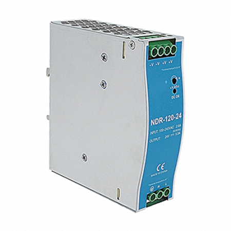 Surse de alimentare si UPS - Sursa de alimentare in comutatie, 24V / 5A, sina DIN - MEAN WELL NDR-120-24