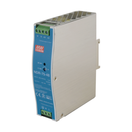 Sursa de alimentare in comutatie, 48V/1.6A, 76.8W, sina DIN - MEAN WELL NDR-75-48 [1]