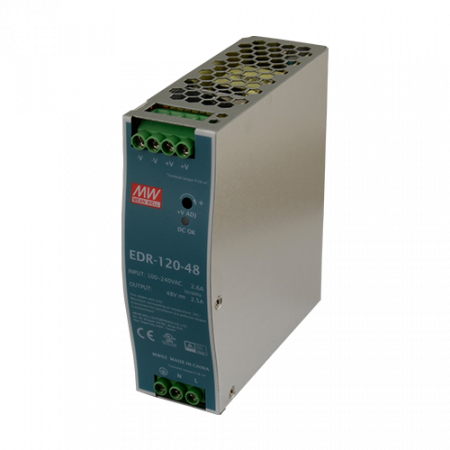 Surse de alimentare si UPS - Sursa de alimentare in comutatie, 48V/2.5A, 120W, sina DIN - MEAN WELL EDR-120-48
