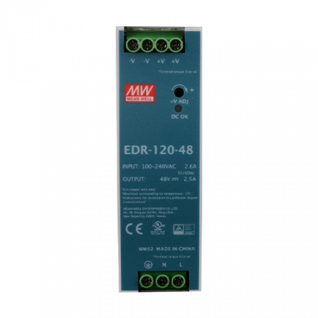 Sursa de alimentare in comutatie, 48V/2.5A, 120W, sina DIN - MEAN WELL EDR-120-48 [1]