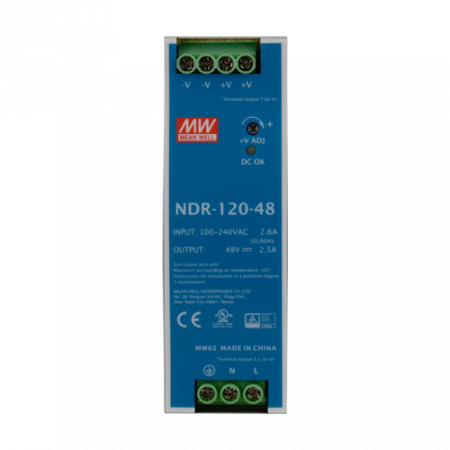 Sursa de alimentare in comutatie, 48V/2.5A, 120W, sina DIN - MEAN WELL NDR-120-48 [1]