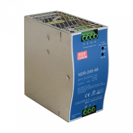 Surse de alimentare si UPS - Sursa de alimentare in comutatie, 48V/5A, 240W, sina DIN - MEAN WELL NDR-240-48