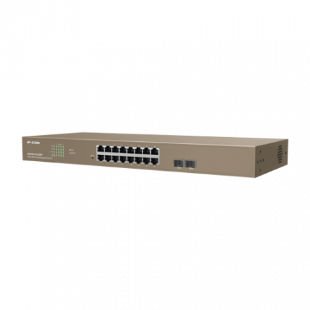 Switch 16 porturi PoE Gigabit, 2 porturi SFP Gigabit, Cloud Management - IP-COM G3318P-16-250W [2]
