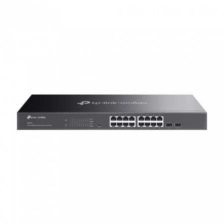 Switch-uri de retea - Switch 16 porturi RJ45 Gigabit, 2 x SFP Gigabit, L2 Management, 1U - TP-Link Omada SG2218