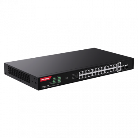Switch 24 porturi Gigabit PoE, 2 x RJ45 Uplink Gigabit, 2 x SFP Gigabit, 1U - IP-COM G1128P-24-410W [2]