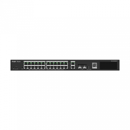 Switch-uri PoE - Switch 24 porturi PoE, 2 porturi GE, 2 porturi SFP, Gigabit, Cloud Management - Ruijie RG-ES228GS-P
