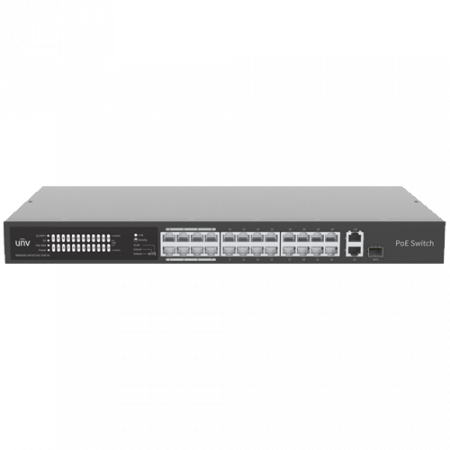 Switch-uri PoE - Switch 24 porturi PoE, uplink 2 porturi combo, 1 port RJ45 Gigabit + 1 port SFP - UNV NSW2020-24T1GT1GC-POE-IN