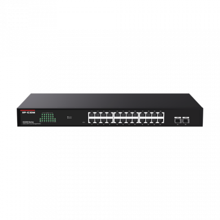 Switch-uri de retea - Switch 24 porturi RJ45 Gigabit, 2 porturi SFP Gigabit, Cloud Management - IP-COM G2226F