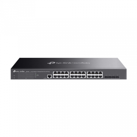 Switch-uri de retea - Switch 24 porturi RJ45 Gigabit, 4 x SFP Gigabit, L2 Management, 1U - TP-Link Omada SG3428
