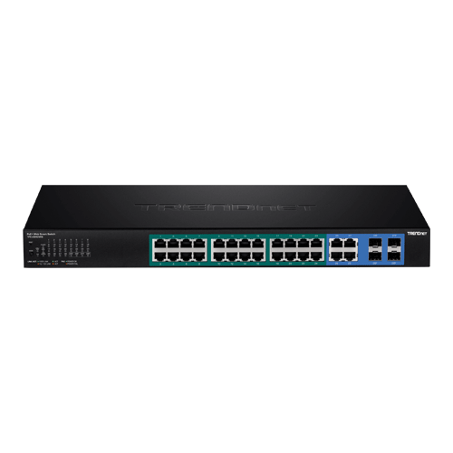 Switch 28 porturi Gigabit Web Smart, 24 x PoE+, 4 x Gigabit/SFP - TRENDnet TPE-2840WS [1]