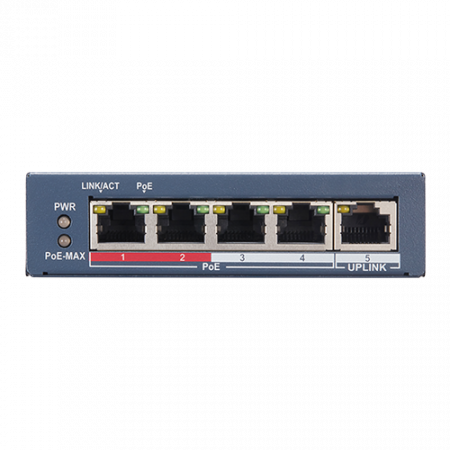 Switch 4 porturi PoE, 1 port uplink RJ45, SMART Management - HIKVISION DS-3E1105P-EI [3]