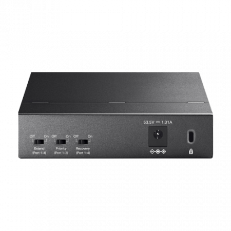 Switch 4 porturi RJ45 10/100 Mbps PoE, 1 port RJ45 10/100 Mbps, Buget PoE 67W, Unmanaged - TP-Link TL-SF1005P [1]