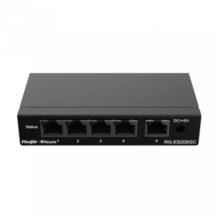 Switch-uri de retea - Switch 5 porturi RJ45 Gigabit, L2 Cloud Management - Ruijie RG-ES205GC