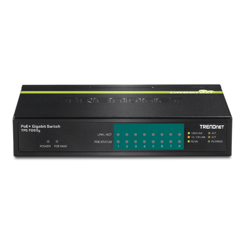 Switch 8 porturi Gigabit PoE/PoE+ 123W - TRENDnet TPE-TG80G [1]