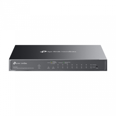 Switch-uri PoE - Switch 8 porturi RJ45 1G PoE, 1 x RJ45 1G, 1 x combo SFP/RJ45 1G, Easy Managed - TP-Link Omada ES210GMP