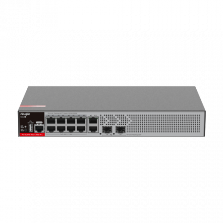 Switch-uri PoE - Switch 8 porturi RJ45 1G PoE+, 2 x SFP 2.5G, 2 x RJ45 1G, L2+ Cloud Management, 1U - Ruijie RG-S2915-10GT2MS-P-L