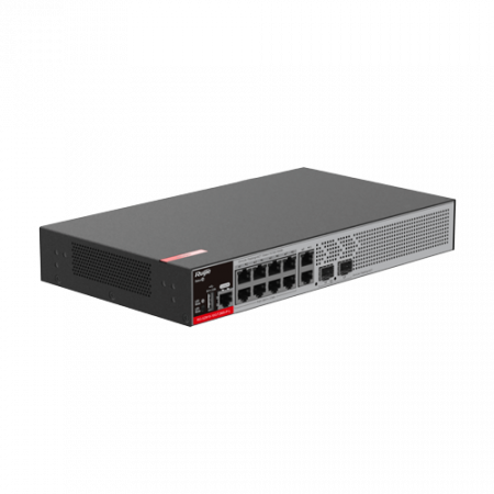 Switch 8 porturi RJ45 1G PoE+, 2 x SFP 2.5G, 2 x RJ45 1G, L2+ Cloud Management, 1U - Ruijie RG-S2915-10GT2MS-P-L [2]