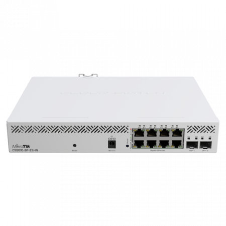 Switch-uri PoE - Switch, 8 x Gigabit PoE, 2 x SFP+ 10Gbps, Management - MikroTik CSS610-8P-2S+IN