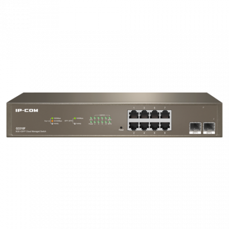 Switch-uri de retea - Switch 8 x RJ45 Gigabit, 2 x SFP Gigabit Uplink, Cloud Management - IP-COM G3310F