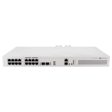 Switch-uri PoE - Switch 8 x RJ45 Gigabit PoE af/at, 10 x RJ45 Gigabit, 2 x SFP+ 10G, NAND, 1U - MikroTik CRS418-8P-8G-2S+RM