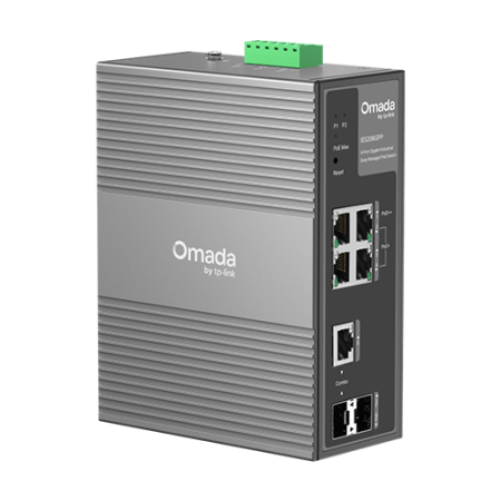 Switch industrial 4 x RJ45 1G PoE+/PoE++, 1 x SFP 1G, 1 x combo SFP/RJ45 1G, Managed - TP-Link Omada IES206GPP [2]