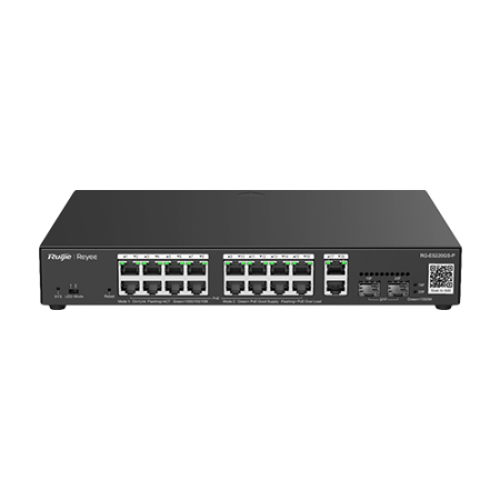 Switch-uri PoE - Switch L2, 16 x RJ45 1G PoE, 2 x SFP 1G, 2 x RJ45 1G, Cloud Management - Ruijie Reyee RG-ES220GS-LP