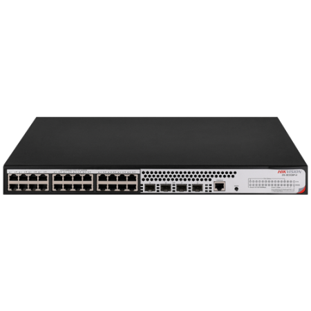 Switch-uri PoE - Switch L2+, 24 x RJ45 1G PoE 802.3af/at, 4 x SFP 1G, Management, 1U - HIKVISION DS-3E2528P-H