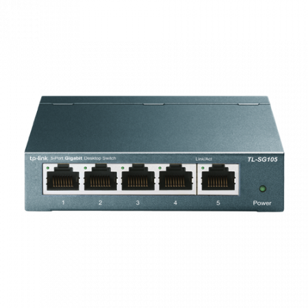 Switch-uri de retea - Switch TL-SG105, 5 porturi RJ45 Gigabit, Unmanaged - TP-Link TL-SG105