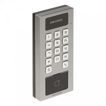 Terminal control acces si interfon cu tastatura, cititor card, Bluetooth, Wi-Fi, Alarma - HIKVISION DS-K1T502DBWX [1]