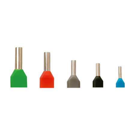 Organizatoare si accesorii - Terminale izolate cu capat dublu, sectiune transversala 2x0.5mmp, 1000buc/set PKY-22005