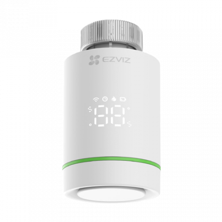 Smart Home - Termostat inteligent EZVIZ, pentru calorifer, afisaj LED, precizie 0.5Â°C, comunicare Wireless ZigBee CS-T55-R100-G