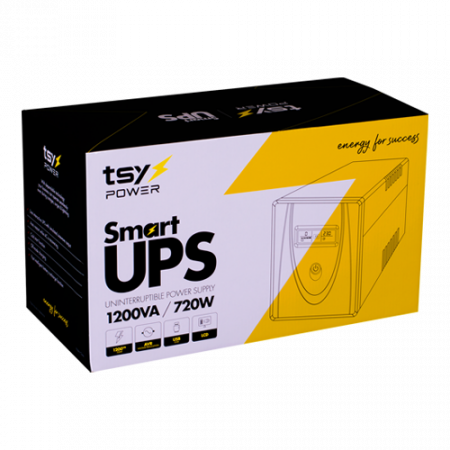 UPS TSY Power, 1200VA/720W, LCD, AVR-repornire automata, Management, 4 x Schuko, 2 x RJ45, 1 X USB type B TSY-MP-1K2-LCD [2]