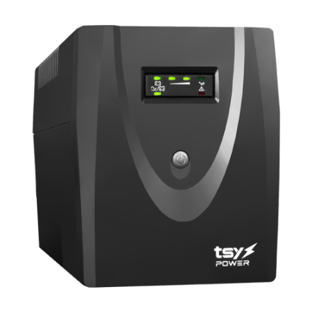 Supraveghere video - UPS TSY Power, 2000VA/1200W, LED, AVR-repornire automata, Management, 4 x Schuko, 2 x RJ45, 1 X USB type B TSY-MP-2K0-LED