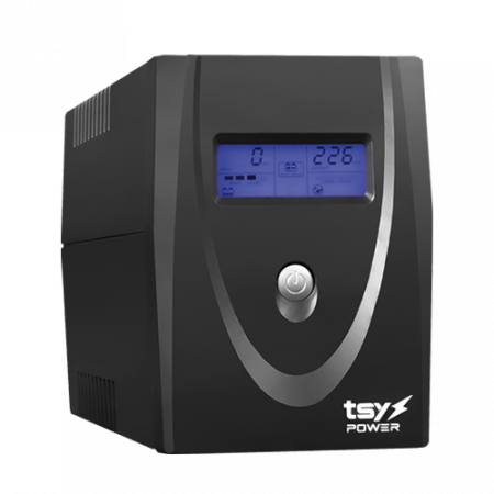 Surse de alimentare si UPS - UPS TSY Power, 600VA/360W, LCD, AVR-Repornire automata, Management, 2 x Schuko, 2 x RJ45, 1 X USB type B TSY-MP-0K6-LCD