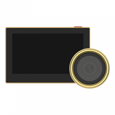 Smart Home - Vizor electronic smart, Wi-Fi, FullHD 1080P, monitor 4.3 inch, acumulator 2200mAh, Auriu - EZVIZ CS-HP2-Golden