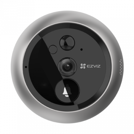 Vizor electronic smart, Wi-Fi, FullHD, monitor 4.3 inch, sonerie, acumulator 4600mAh, PIR - EZVIZ CS-DP2C-Silver [3]
