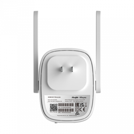 Wireless Extender Wi-Fi 4, 2.4 GHz, 1 x RJ45 10/100 Mbps, Cloud Management - Ruiie RG-EW300R [3]
