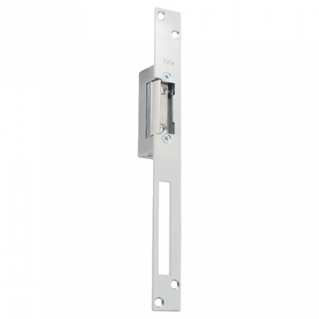 Yale si bolturi electrice - Yala electromagnetica fail locked, 12Vcc, consum redus, 230mA parghie deblocare, cu placa suport lunga - Yale by ASSA ABLOY YB17-12D-LM