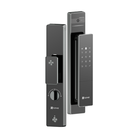 Yale si incuietori inteligente - Yala inteligenta cu recunoastere faciala, vizor inteligent si ecran 4', baterie 5000 mAh - EZVIZ CS-DL50FVS(WBP,GR)