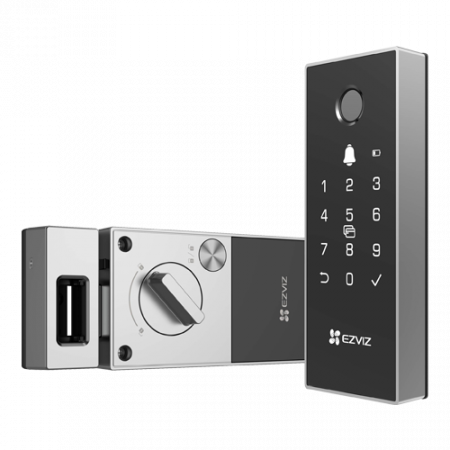 Smart Home - Yala inteligenta, Wi-Fi, multiple metode de deblocare, sonerie incorporata, alarma anti-furt - EZVIZ CS-DL03(WBCP)