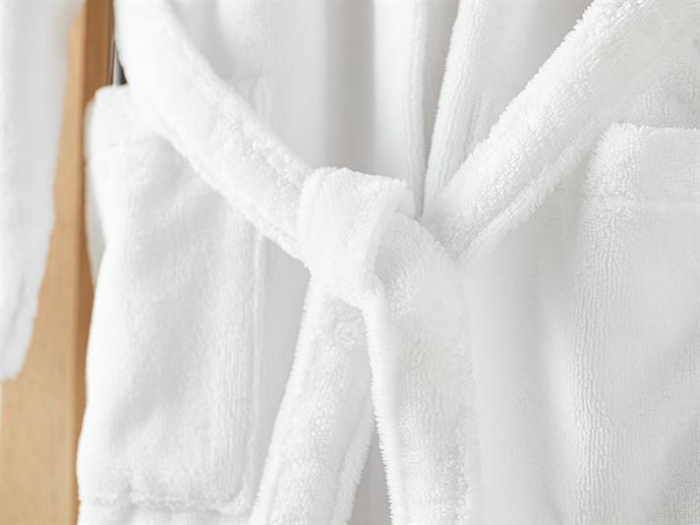 Halat hotelier alb personalizat NASI, bumbac premium [9]