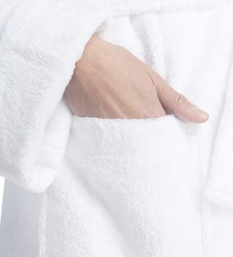 Halat hotelier premium, alb, bumbac velour 100% [5]