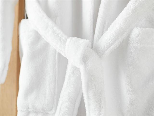 Halat hotelier premium, alb, bumbac velour 100% [6]