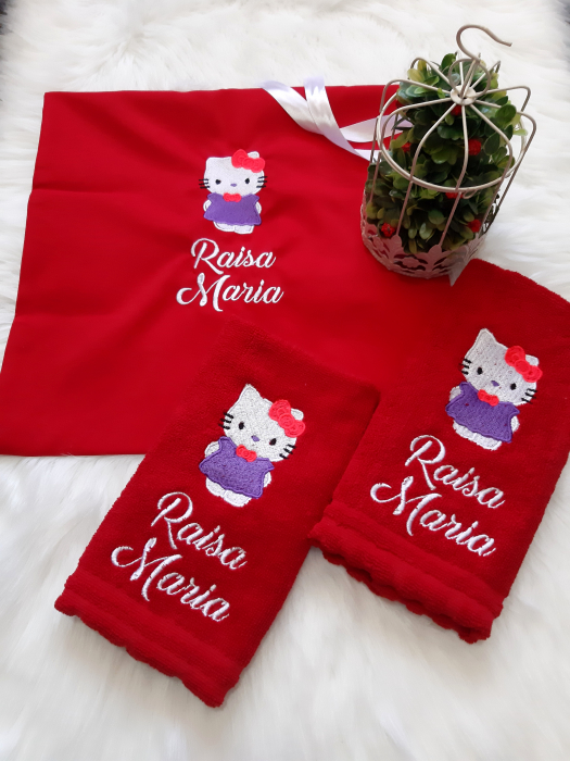 Set grădiniță - săculeț + 2 prosopele bumbac premium [3]