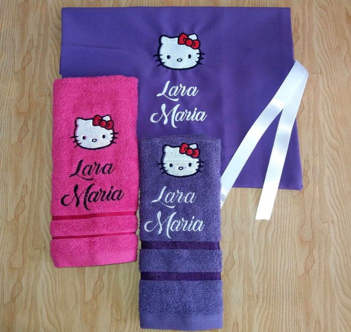 Set grădiniță - săculeț + 2 prosopele bumbac premium [4]